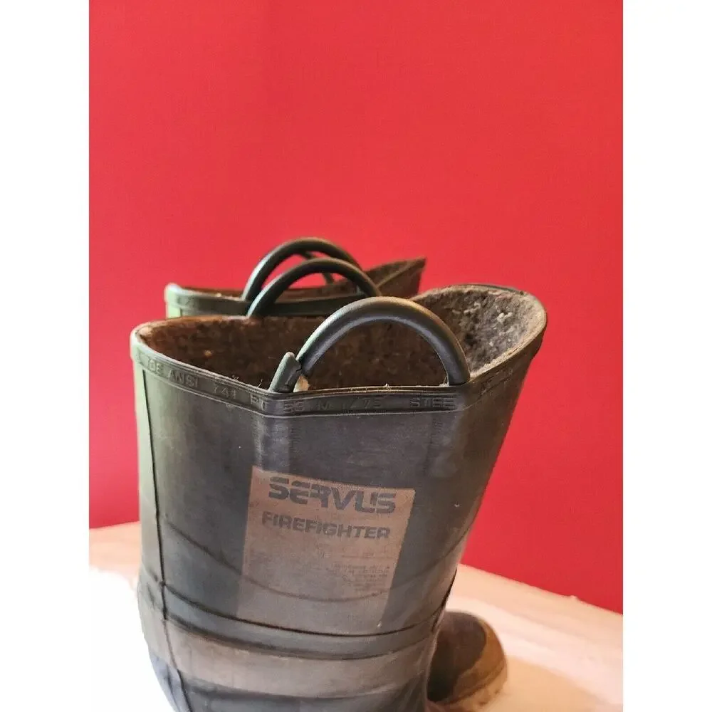 Servus Fire Firefighter Boots 9 Wide Steel Toe Insulated Union USA Model #72S4